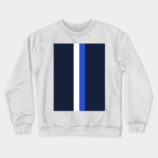 Blackburn Retro Navy and White Blue Bar 2008 Away Crewneck Sweatshirt